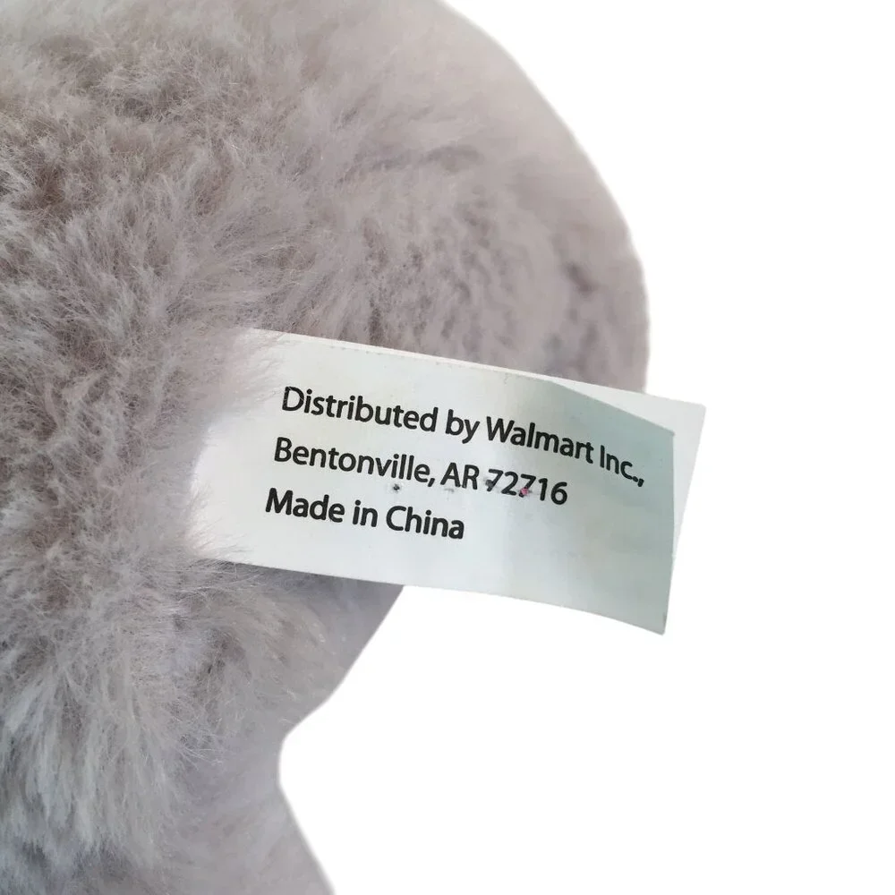 Walmart Grey Red Hippopotamus Plush 8